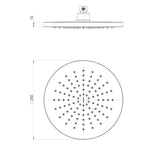 Phoenix Vivid MKII Shower Rose 250mm - Brushed Carbon