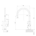 Phoenix Vivid MKII Sink Mixer 230mm - Brushed Carbon