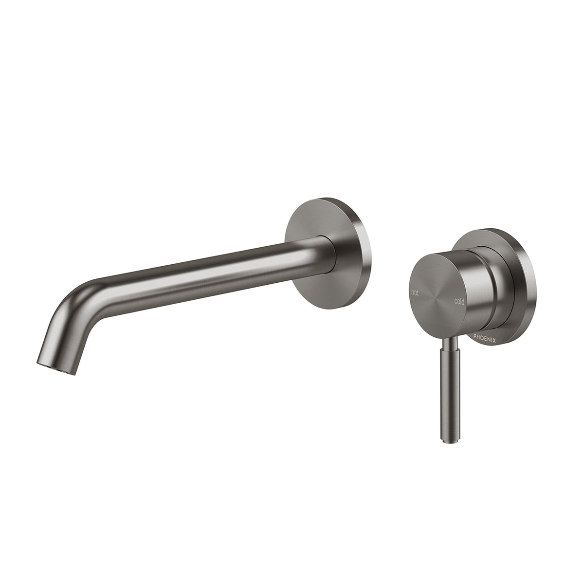 Phoenix Vivid MKII SwitchMix Wall Basin / Bath Mixer Set 200mm - Brushed Carbon