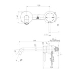 Phoenix Vivid MKII SwitchMix Wall Basin / Bath Mixer Set 200mm - Chrome
