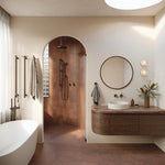 Phoenix Vivid MKII SwitchMix Wall Basin / Bath Mixer Set 200mm Pin Up - Brushed Bronze