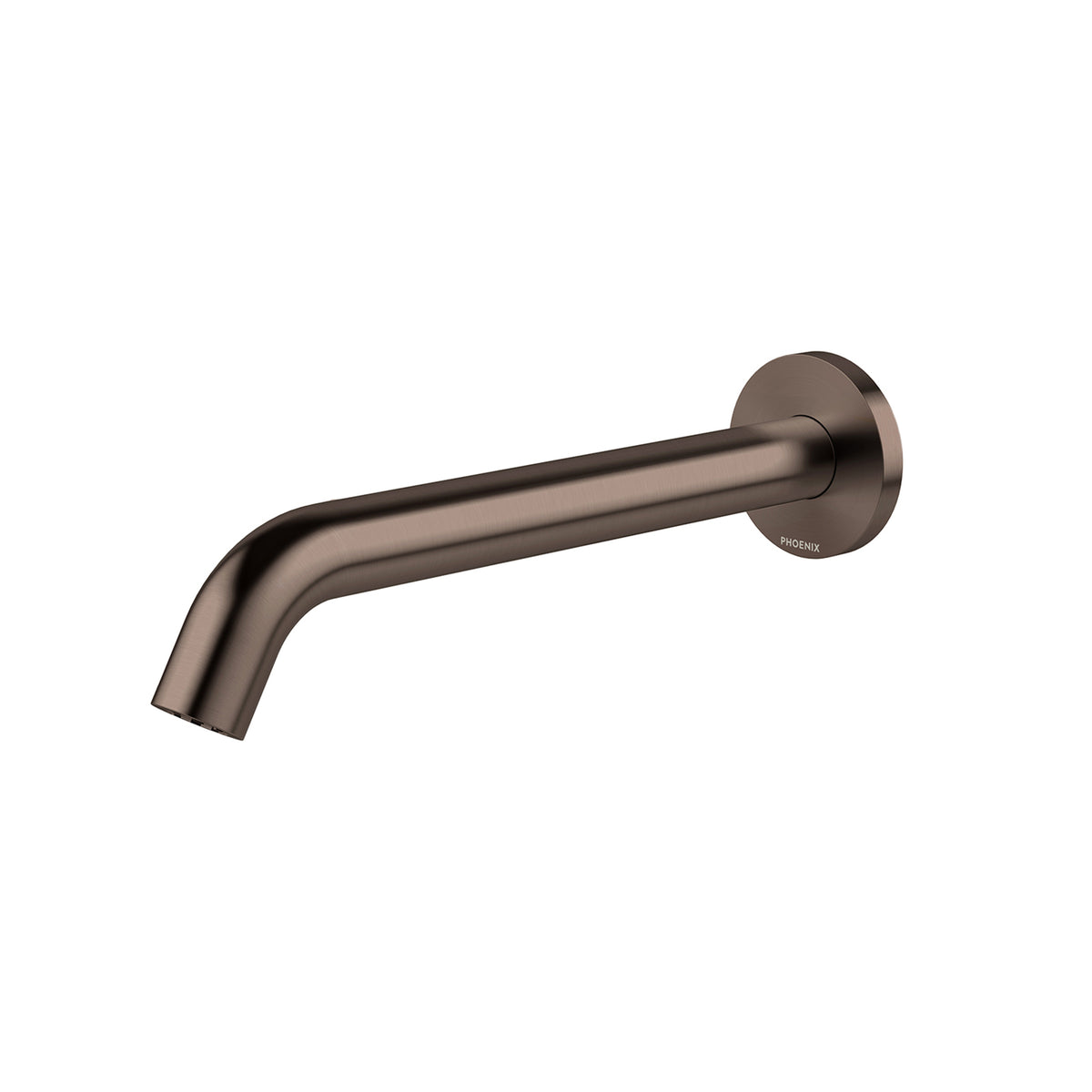 Phoenix Vivid MKII Wall Basin / Bath Outlet 240mm Curved - Brushed Bronze