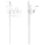 Phoenix Vivid MKII Wall Shower System - Brushed Nickel