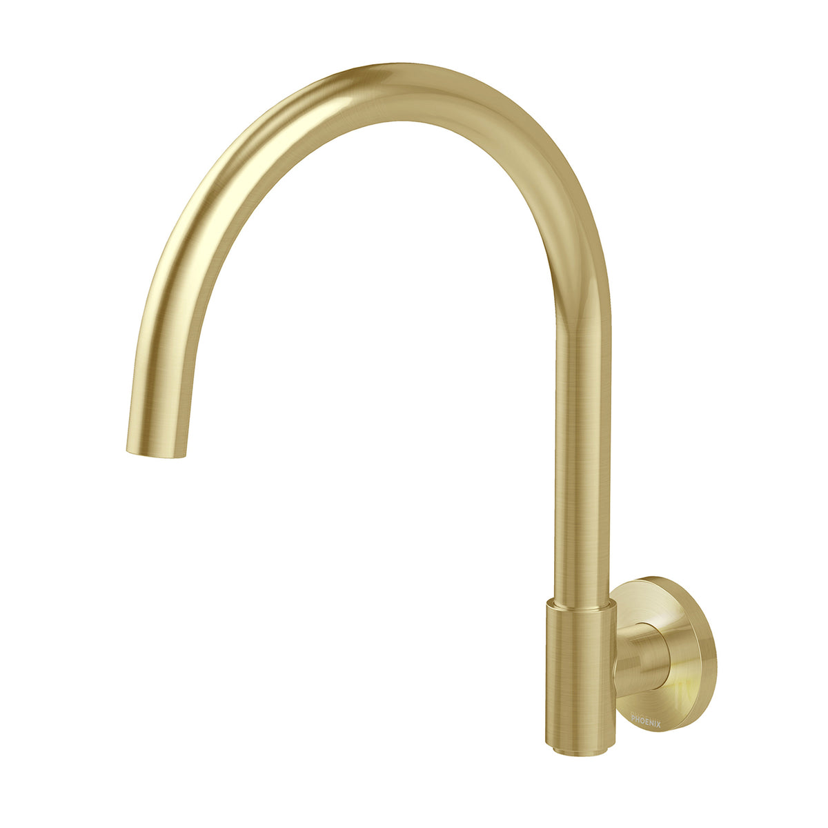 Phoenix Vivid MKII Wall Sink Outlet 200mm Gooseneck - Brushed Gold