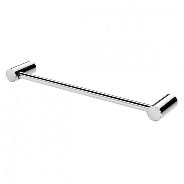 Phoenix Vivid Slimline chrome hand towel rail with concealed fixings, shown on white background