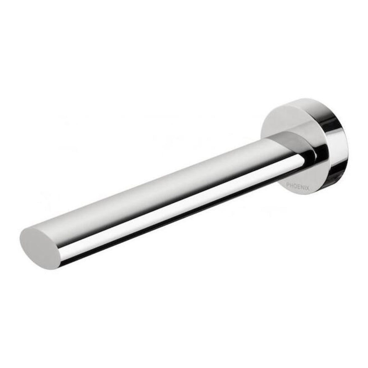 Phoenix Vivid Slimline chrome oval basin/bath outlet, wall-mounted spout with slim modern profile