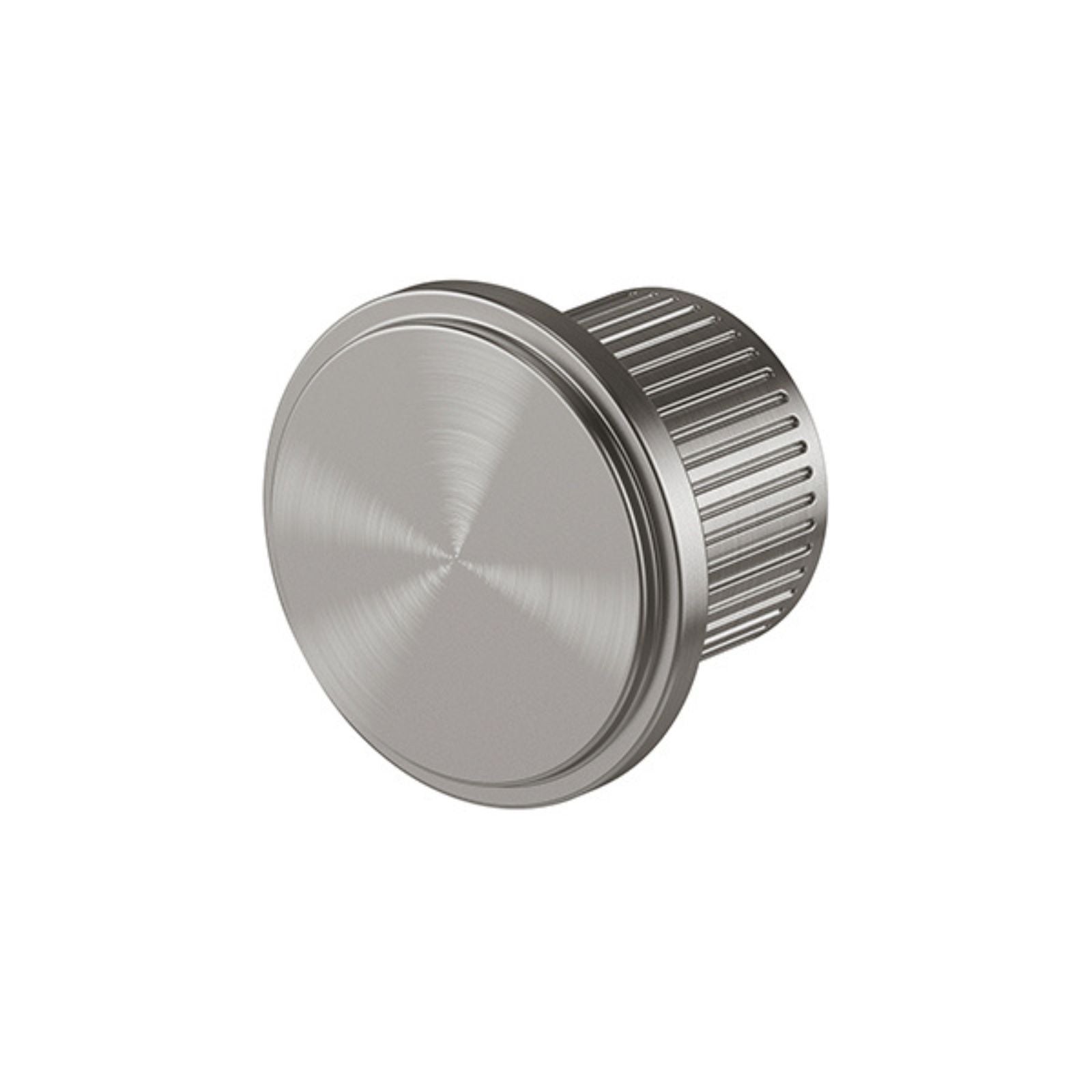 Phoenix Wiltern brushed carbon robe hook, round stainless steel bathroom accessory in brushed gunmetal finish, front view