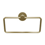 Phoenix Radii Hand Towel Holder Round Plate - Brushed Gold