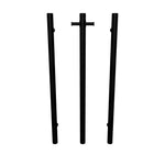 Thermogroup 12V Straight Round Vertical Single Bar Heated Towel Rail Matte Black