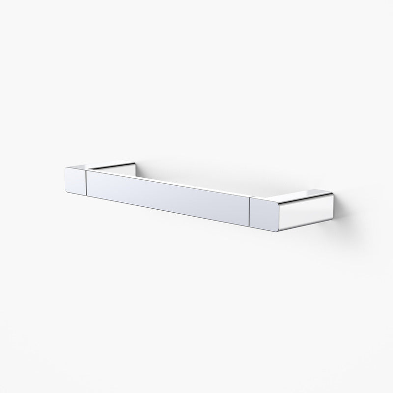 Dorf Epic 250mm hand towel rail in polished chrome, wall-mounted with sculptured rectangular ends