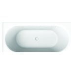 Raymor Alpha Back to Wall Corner Bath White