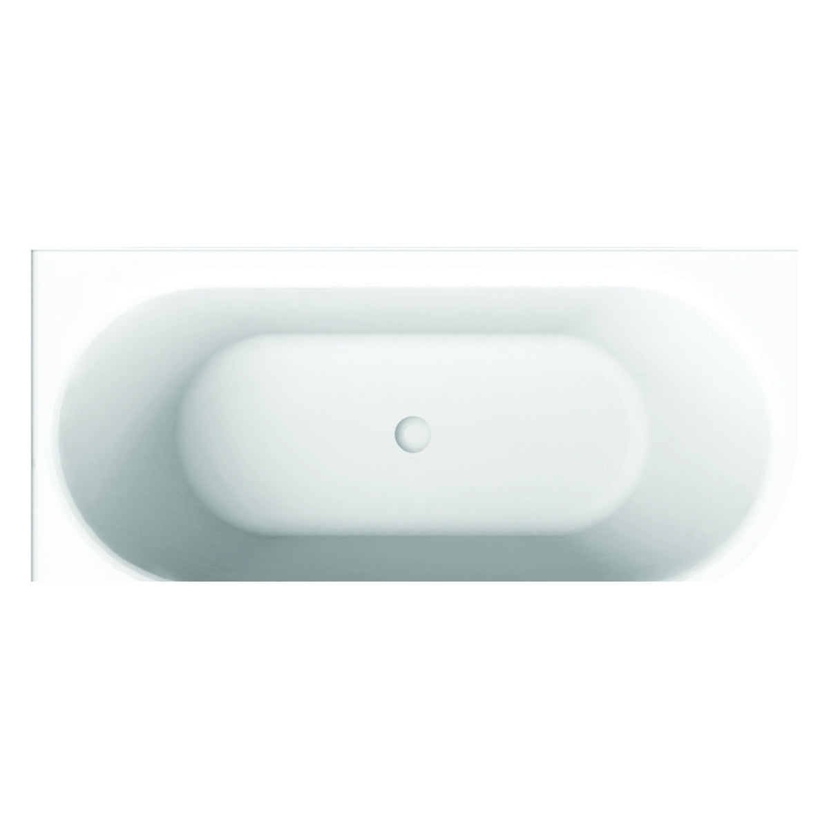 Raymor Alpha Back to Wall Corner Bath White