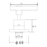 Technical drawing of Raymor Alpha lever wall top assembly, showing dimensions and G5/8 thread in brushed nickel.