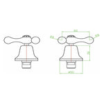Technical drawing of Raymor Armada lever basin top assembly in chrome, showing single tap side and dimensions 60, 39 and Ø50.