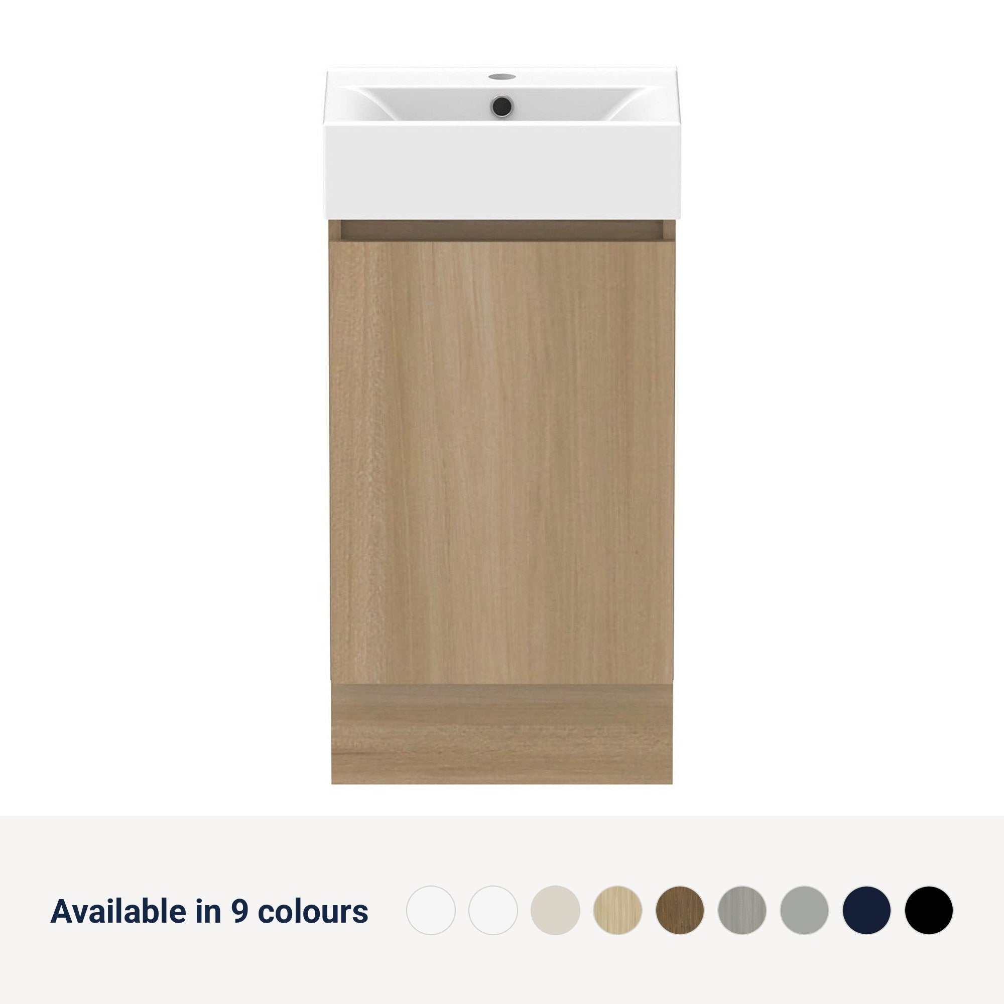 Raymor Ascot Floor or Wall Mount Mini Vanity 450mm, available in 9 colours