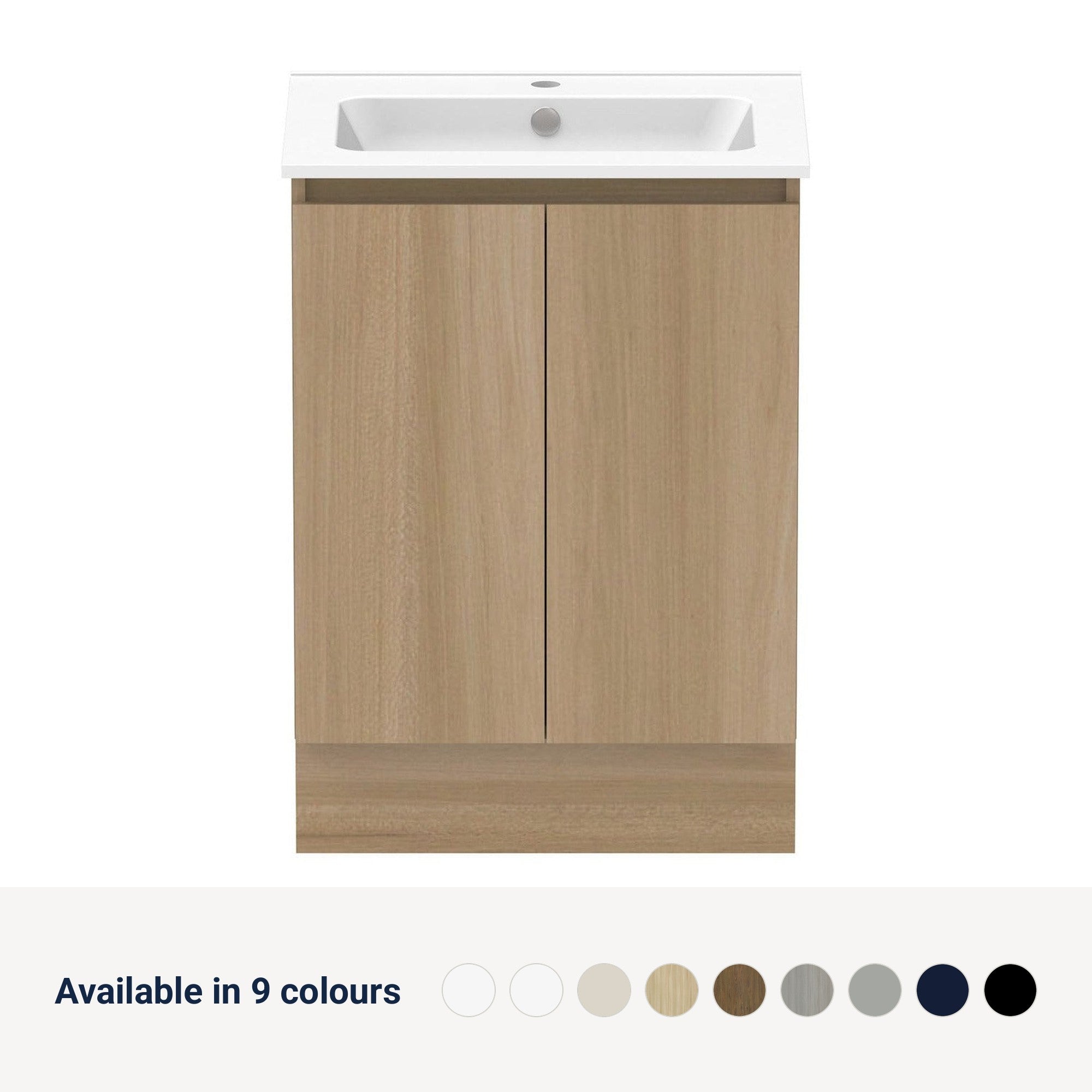 Raymor Ascot Floor or Wall Mount Vanity 610mm, available in 9 colours