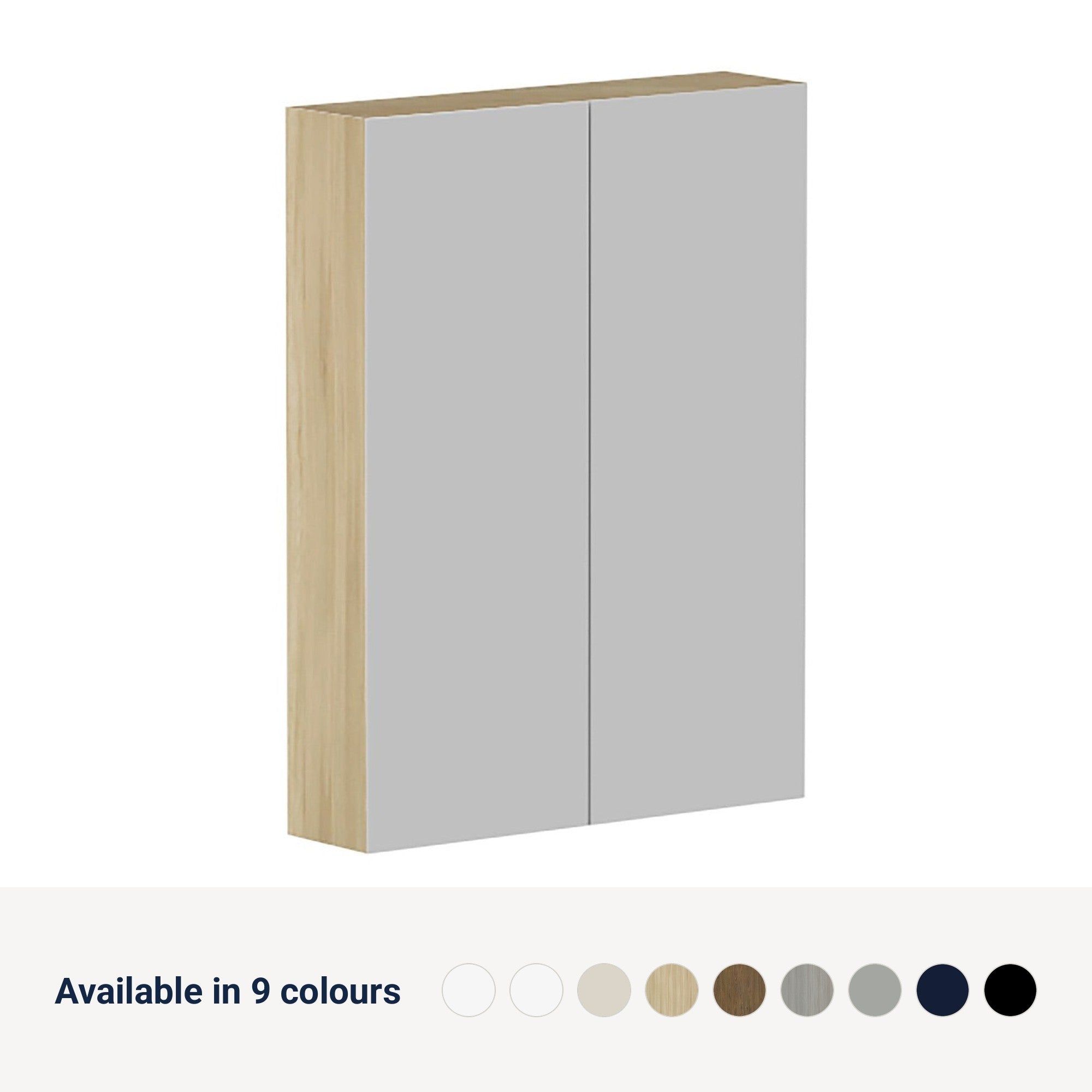 Raymor Ascot Mirror Cabinet 600mm, available in 9 colours