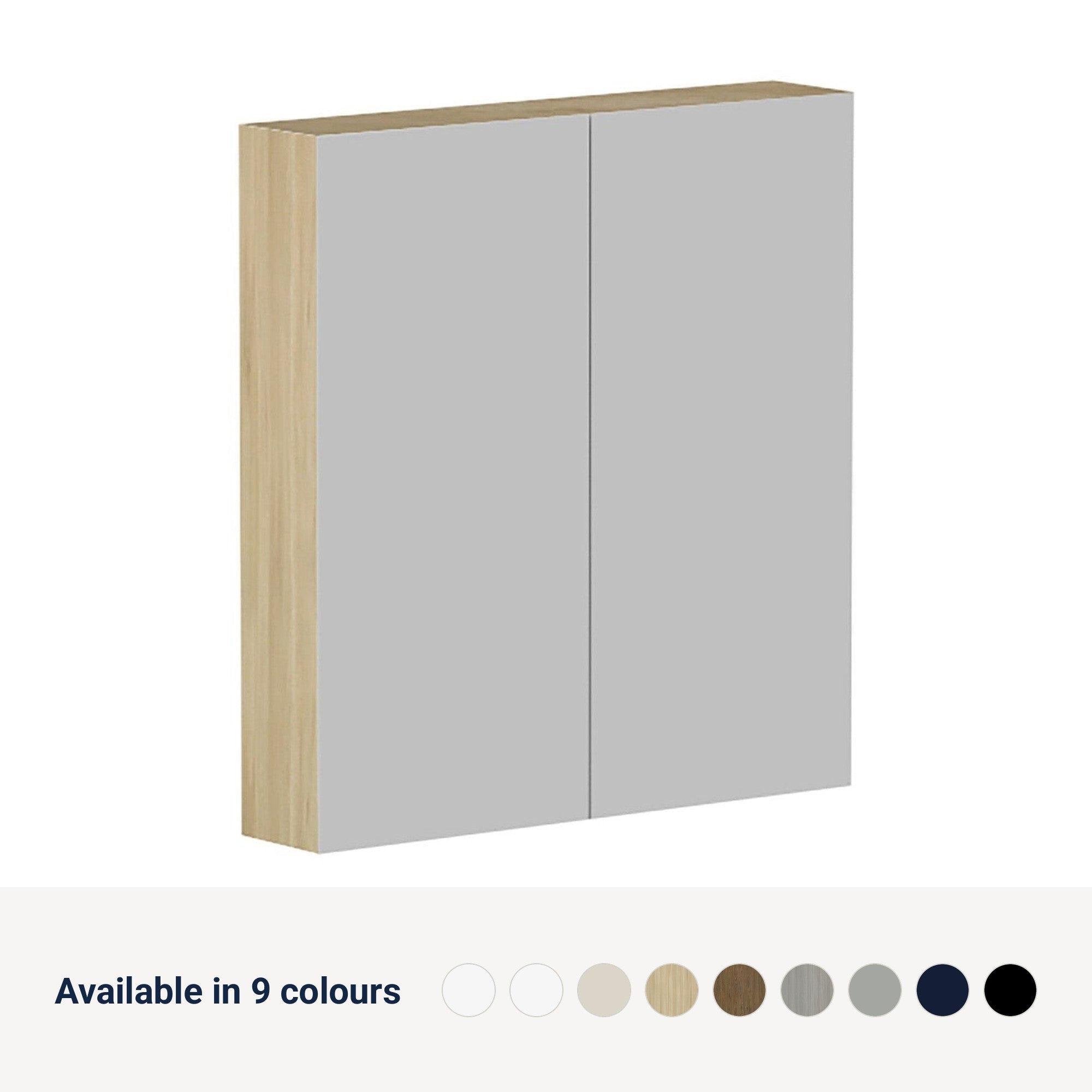 Raymor Ascot Mirror Cabinet 750mm, available in 9 colours