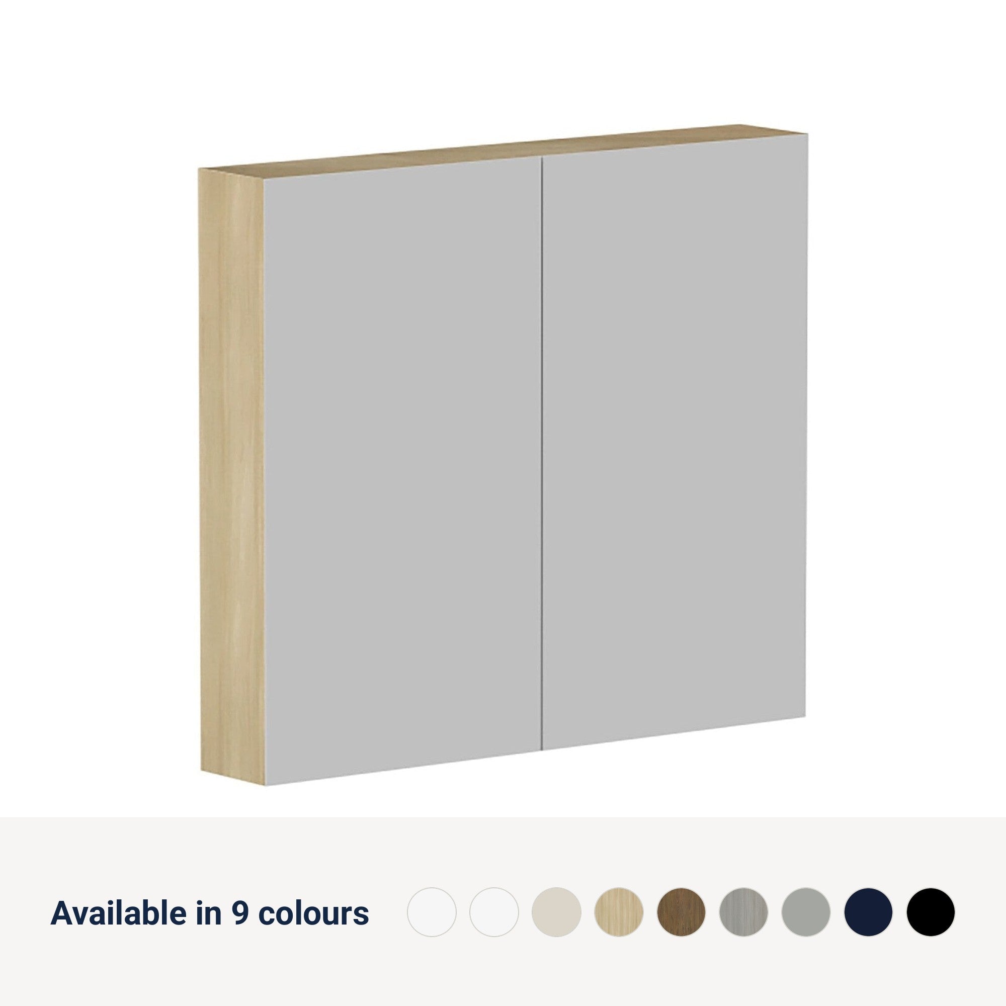 Raymor Ascot Mirror Cabinet 900mm, available in 9 colours
