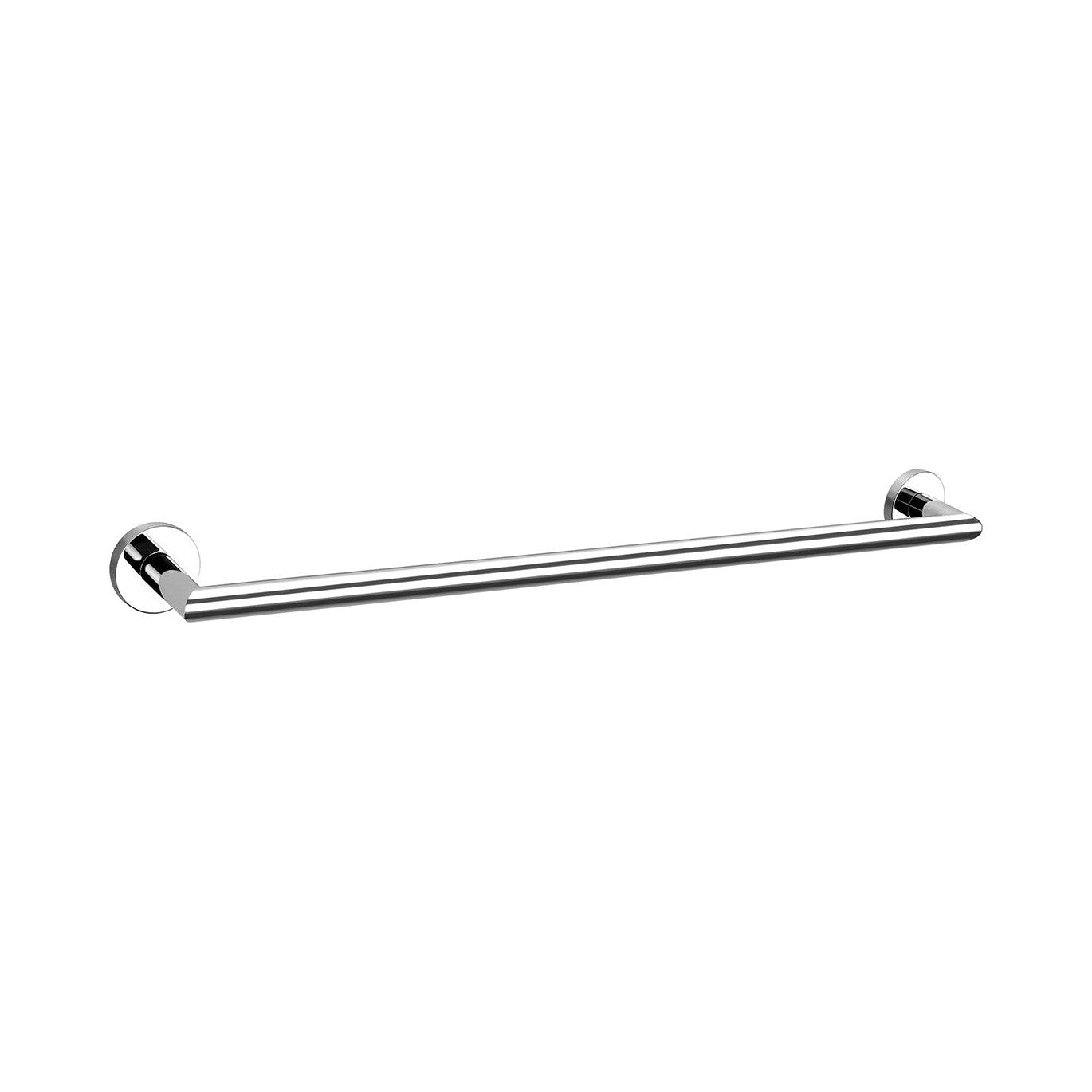 Raymor Boston II single towel rail, 650mm, chrome finish, wall mounted on white background