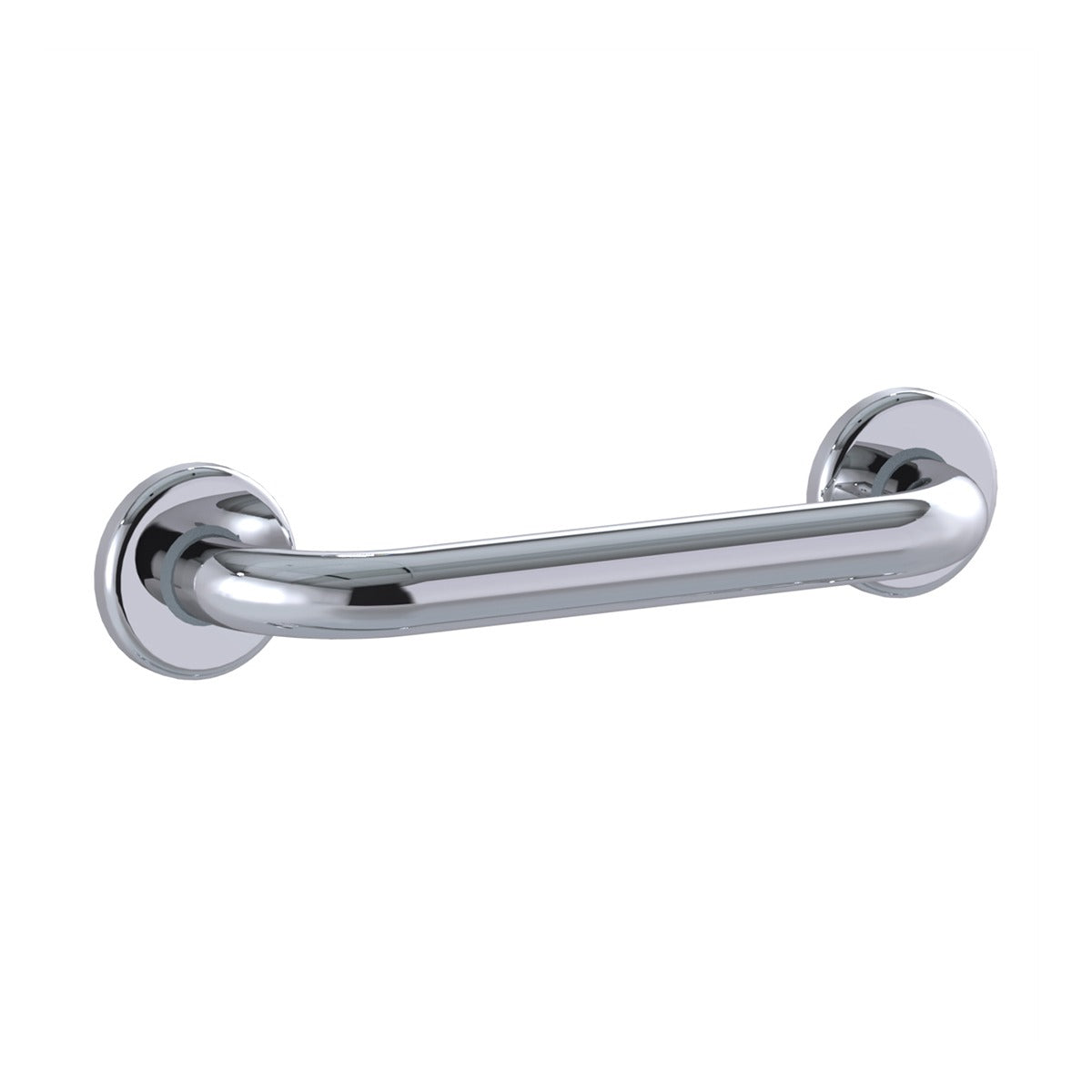 Raymor straight grab rail 300mm polished stainless steel with round wall flanges