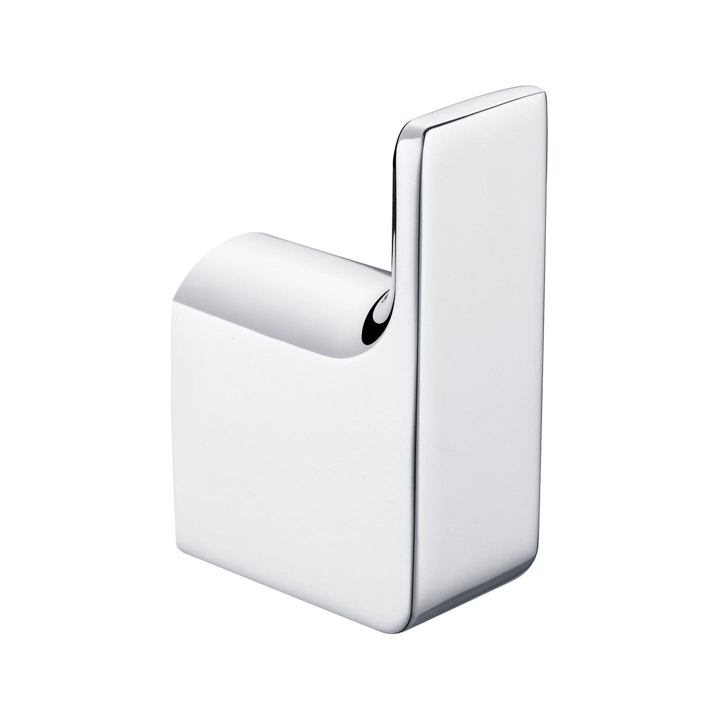 Raymor Edge II chrome robe hook with slim square profile, shown on a white background