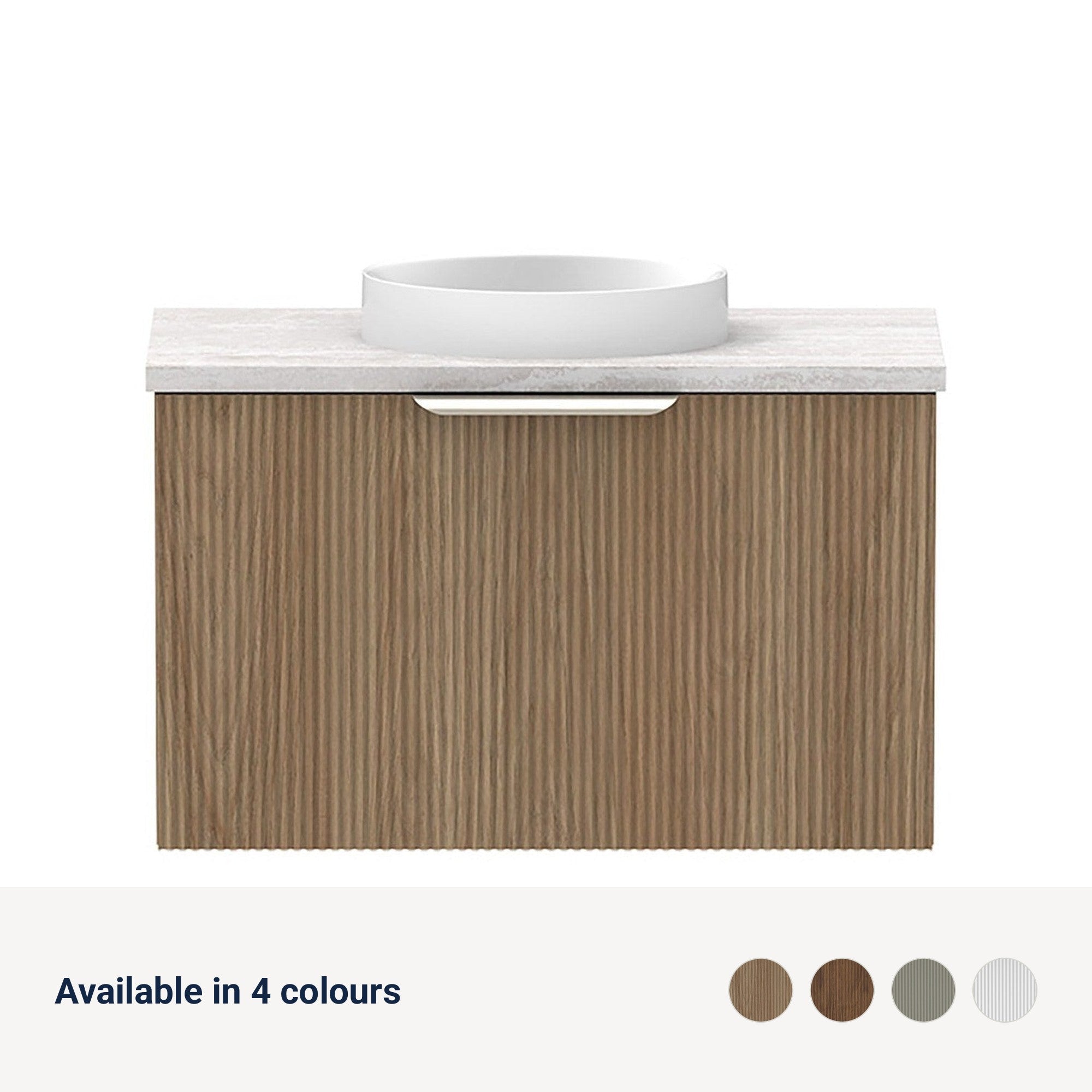 Raymor Mosman Mini Vanity with Basin 600mm 1 Door, available in 4 colours