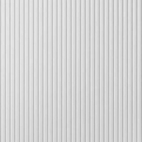 Raymor Mosman Mini vanity door panel in Alabaster with vertical fluted v-groove finish