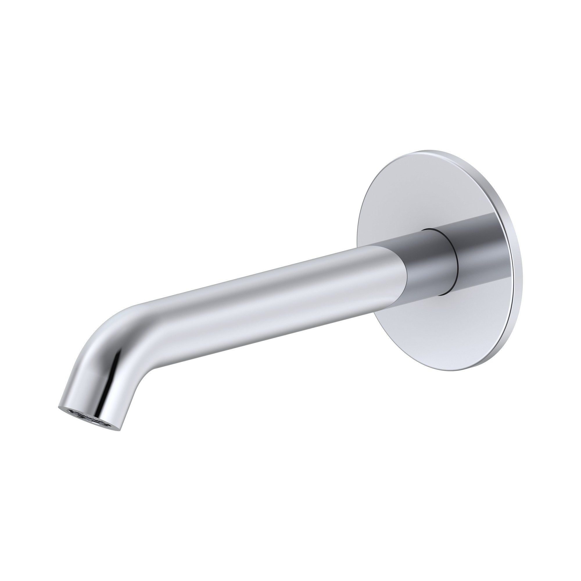 Raymor Projix curved wall-mounted basin or bath spout, 180mm reach, chrome finish