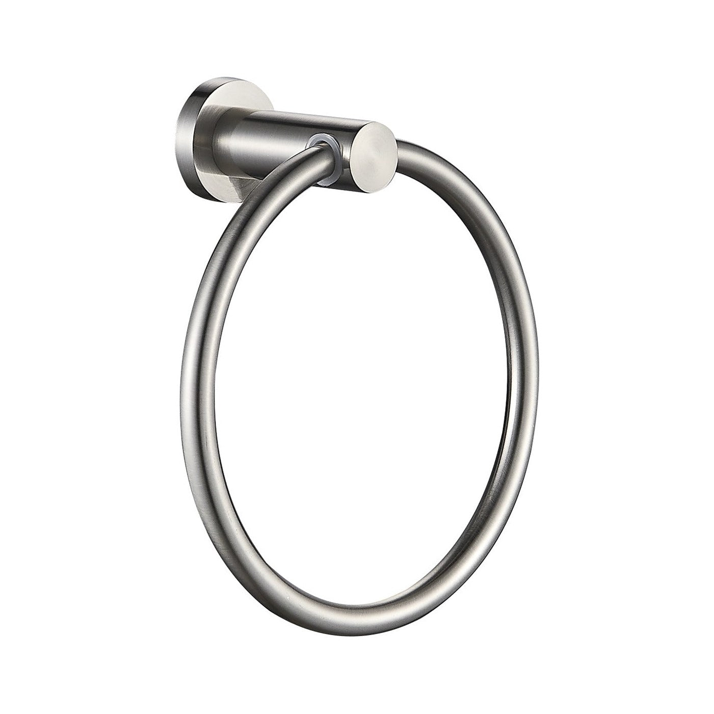 Raymor Projix brushed nickel hand towel ring, wall-mounted oval bathroom accessory