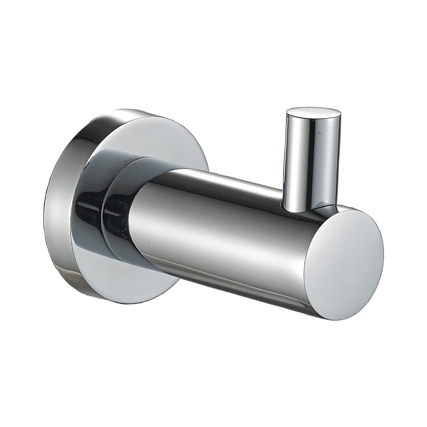 Raymor Projix chrome robe hook with cylindrical wall-mount design on a white background