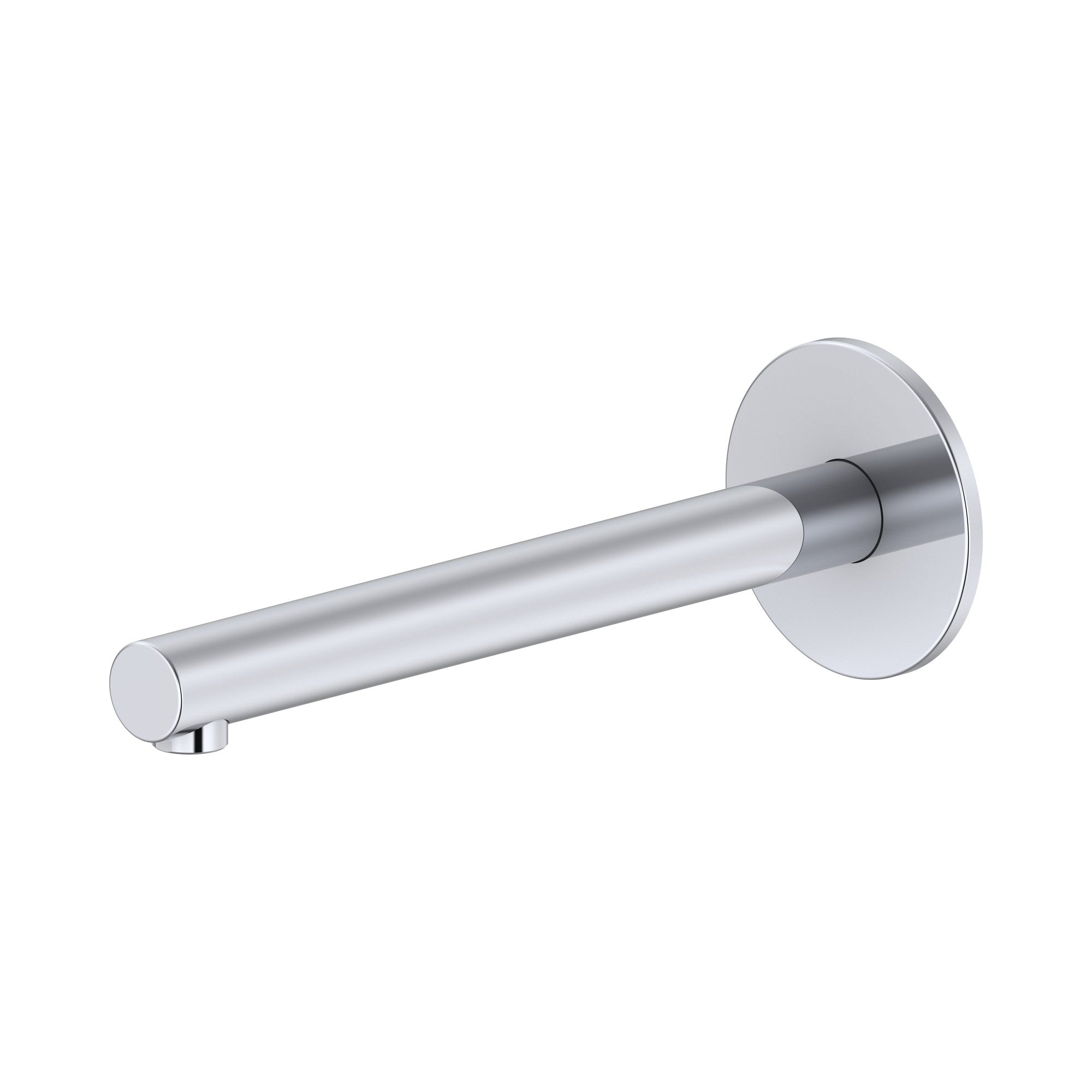 Raymor Projix straight wall-mounted basin or bath spout in chrome, 220mm reach, shown on white background
