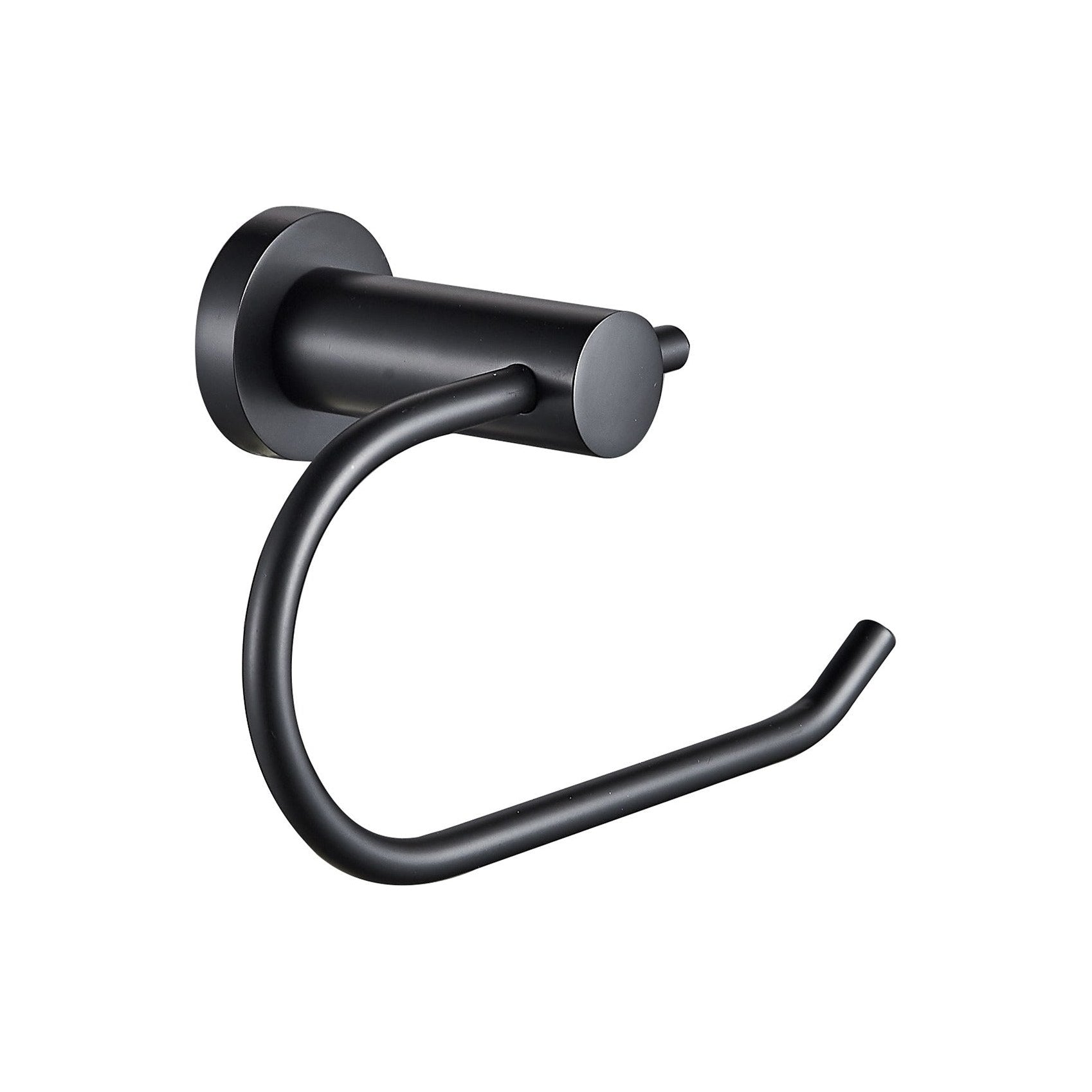 Raymor Projix black toilet roll holder with wall-mounted single-roll arm