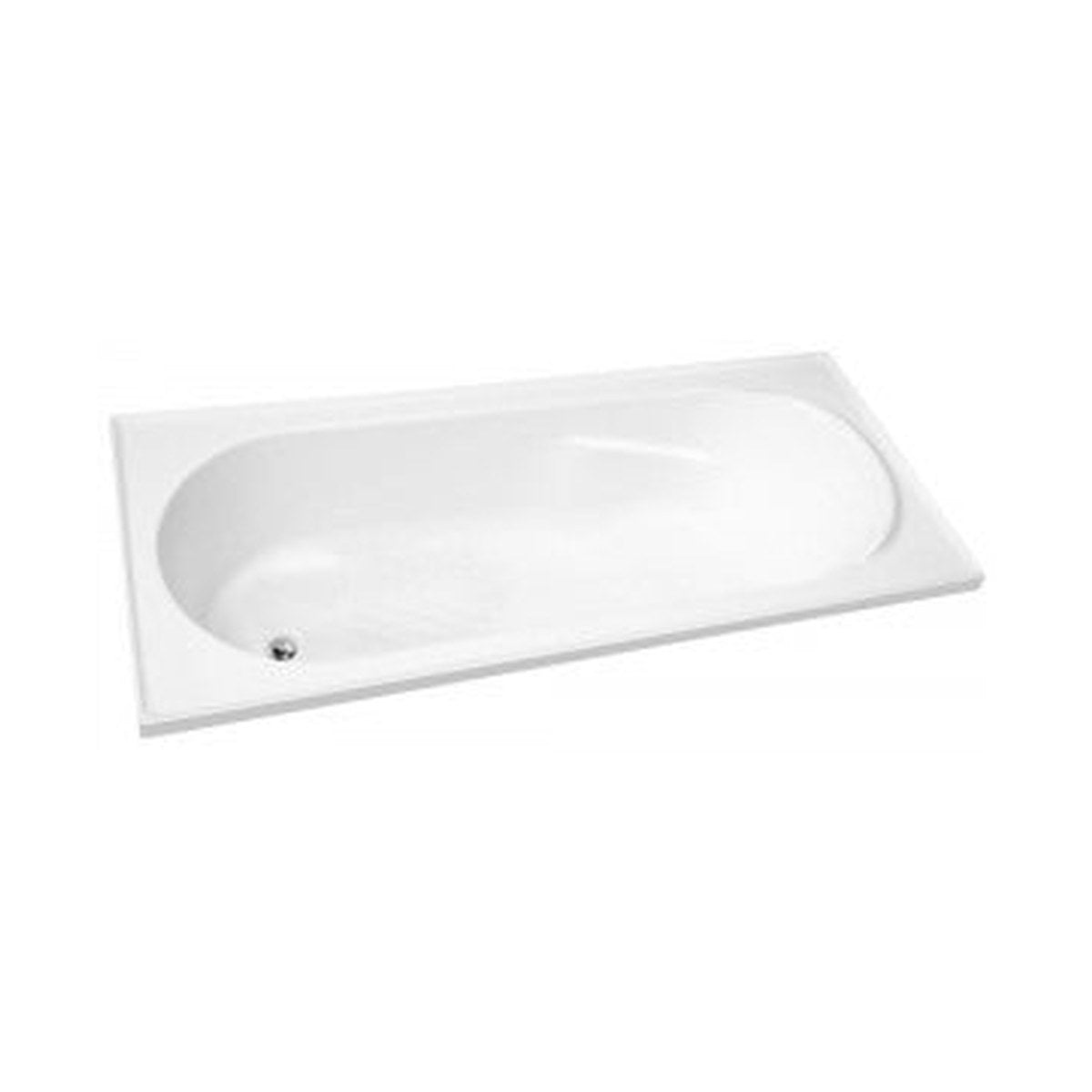 Raymor Recline II white rectangular inset bath, 1510mm, with end waste hole