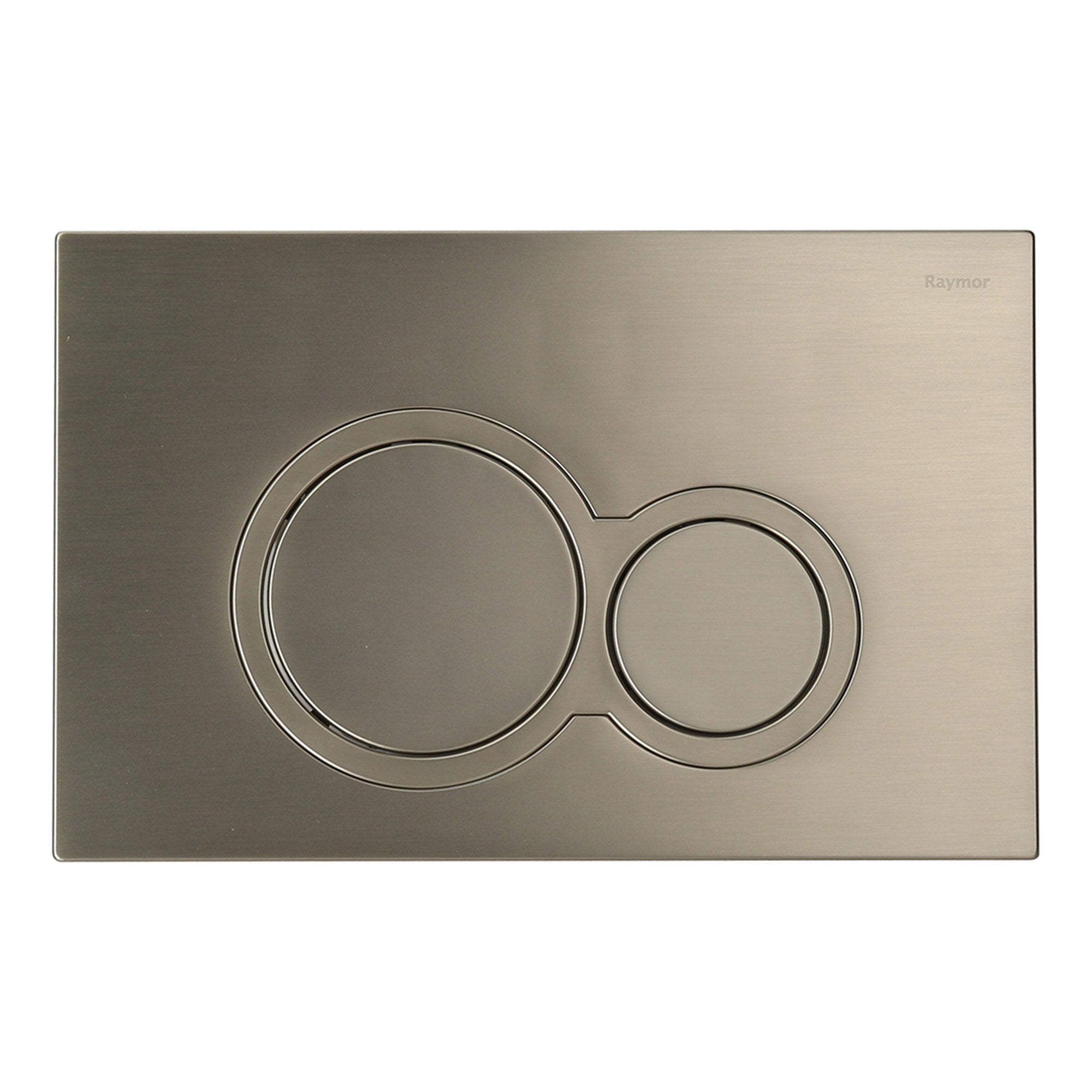 Raymor Round Wall Dual Flush Button Plate Brushed Nickel