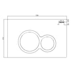 Raymor Round Wall Dual Flush Button Plate Chrome