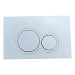 Raymor Round Wall Dual Flush Button Plate Gloss White