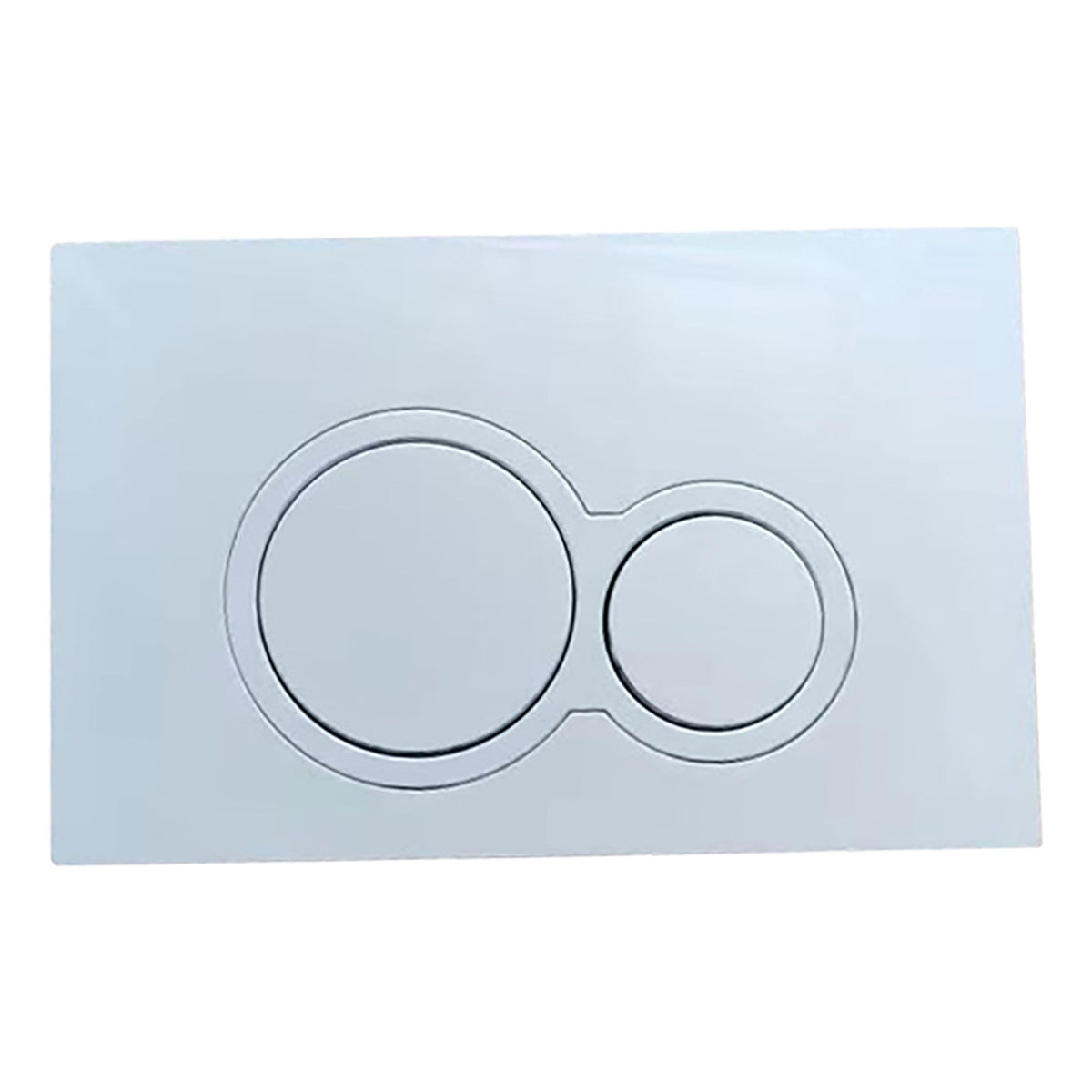 Raymor Round Wall Dual Flush Button Plate Gloss White