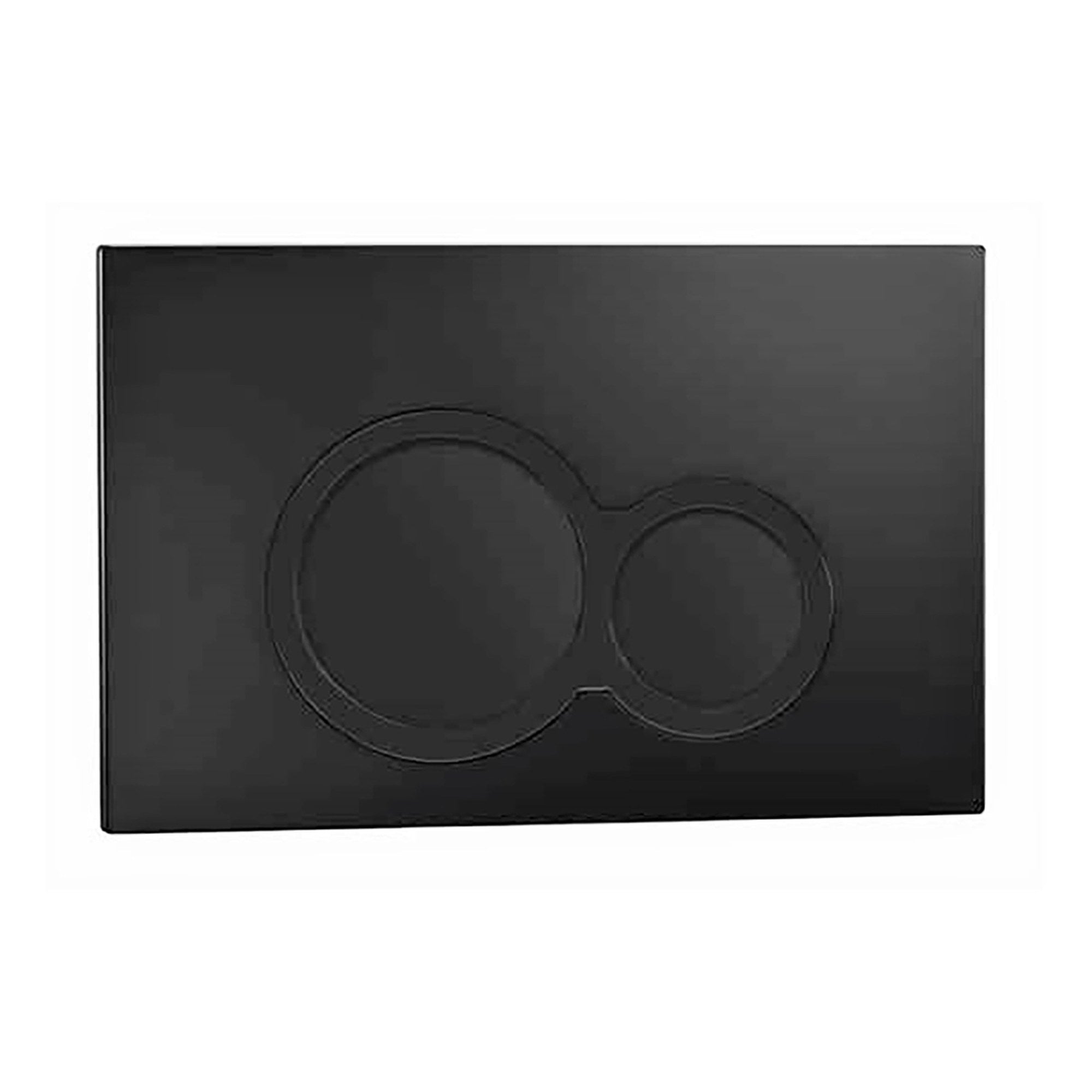 Raymor Round Wall Dual Flush Button Plate Matte Black