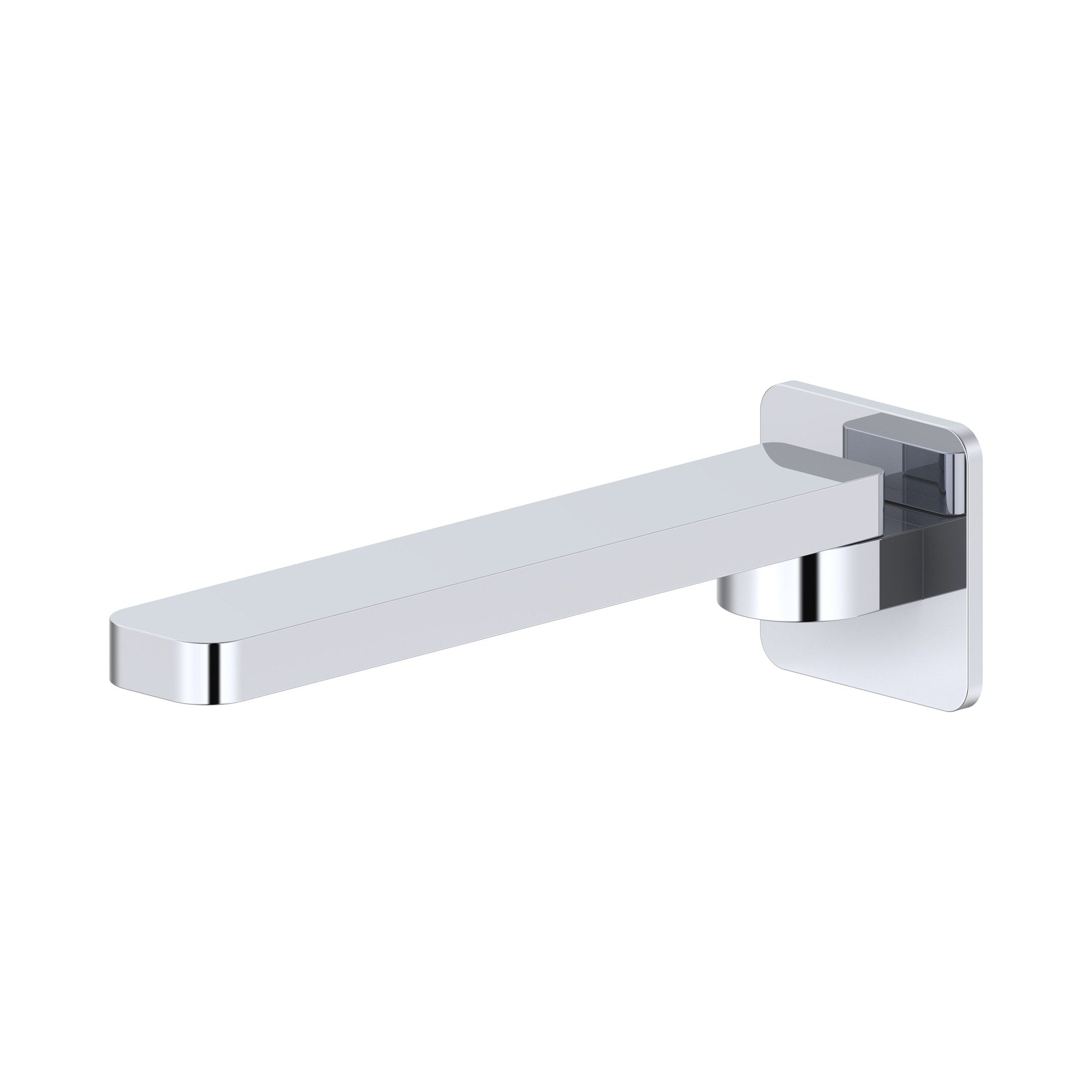 Raymor Sigma chrome swivel spout, 220mm wall-mounted basin or bath tap with flat square design