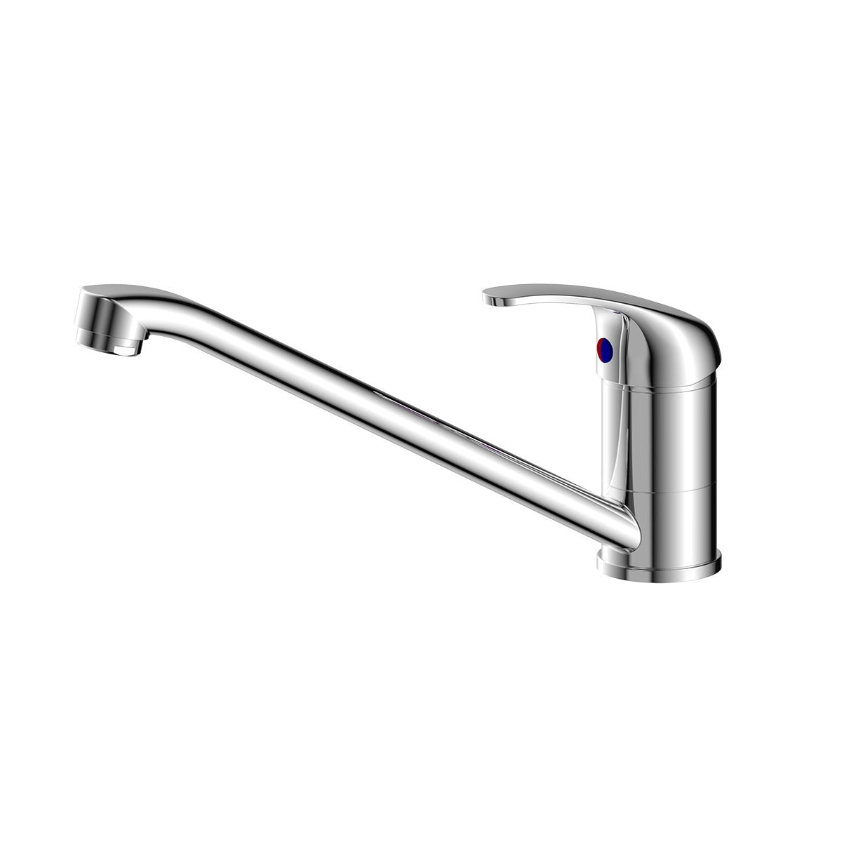 Raymor Surrey chrome sink mixer with curved swivel spout and single lever handle