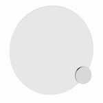Thermogroup Ablaze round magnifying mirror with clip, 140mm mirror with small 3x magnifier in chrome finish