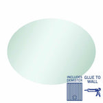 Thermogroup Cody polished edge oval mirror with demister, glue-to-wall, in white background product view