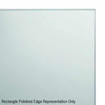 Thermogroup rectangular polished edge mirror, frameless and white, shown front-on on a plain background