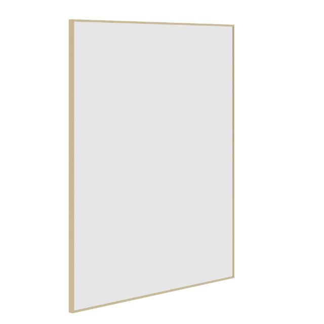 Thermogroup rectangular mirror with slim gold frame, shown in a clean front angle on white background