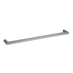 Thermogroup 12V single heated towel rail in gunmetal, long round bar shown on white background