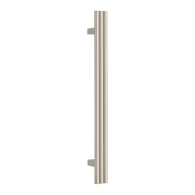 Thermogroup Thermorail vertical heated towel rail, brushed nickel, round triple tube profile