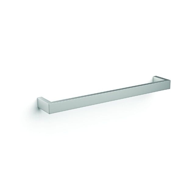 Thermogroup Thermorail square single heated towel rail, polished stainless steel, 632mm, wall-mounted view