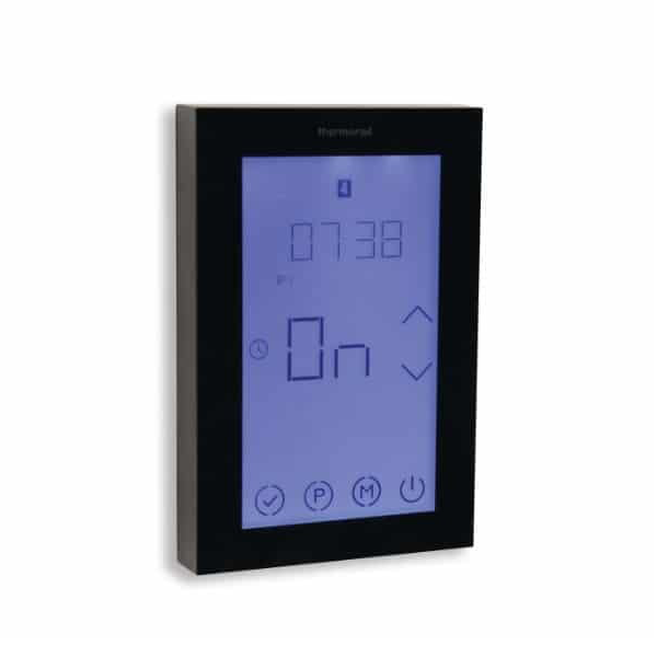 Thermogroup black touch screen 7 day timer with digital display for heated towel rails