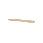 Timberline Splice Shelf 900mm in light woodgrain finish, wall-mounted bathroom shelf with square edges.